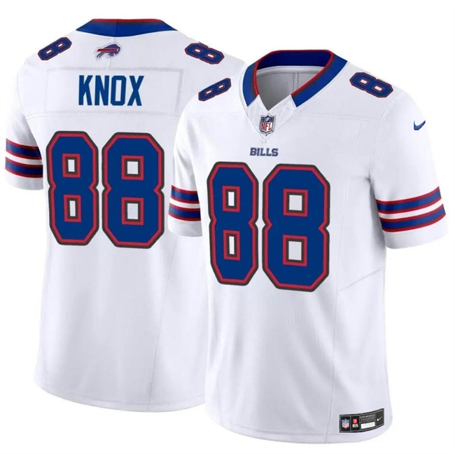 Men's Buffalo Bills #88 Dawson Knox White 2024 F.U.S.E. Vapor Untouchable Limited Football Stitched Jersey - Click Image to Close